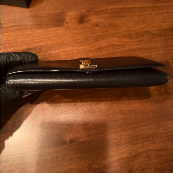 Yves Saint Laurent Black Clutch with Gold Chain - Picture 8 of 8